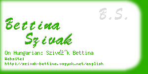 bettina szivak business card